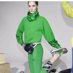 Adidas by Stella McCartney Neoprene Rich Green softshell mixed Sweatshirt XS